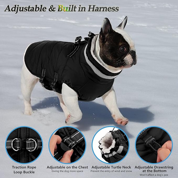 Warm Reflective Pet Coat for Small, Medium & Large Dogs