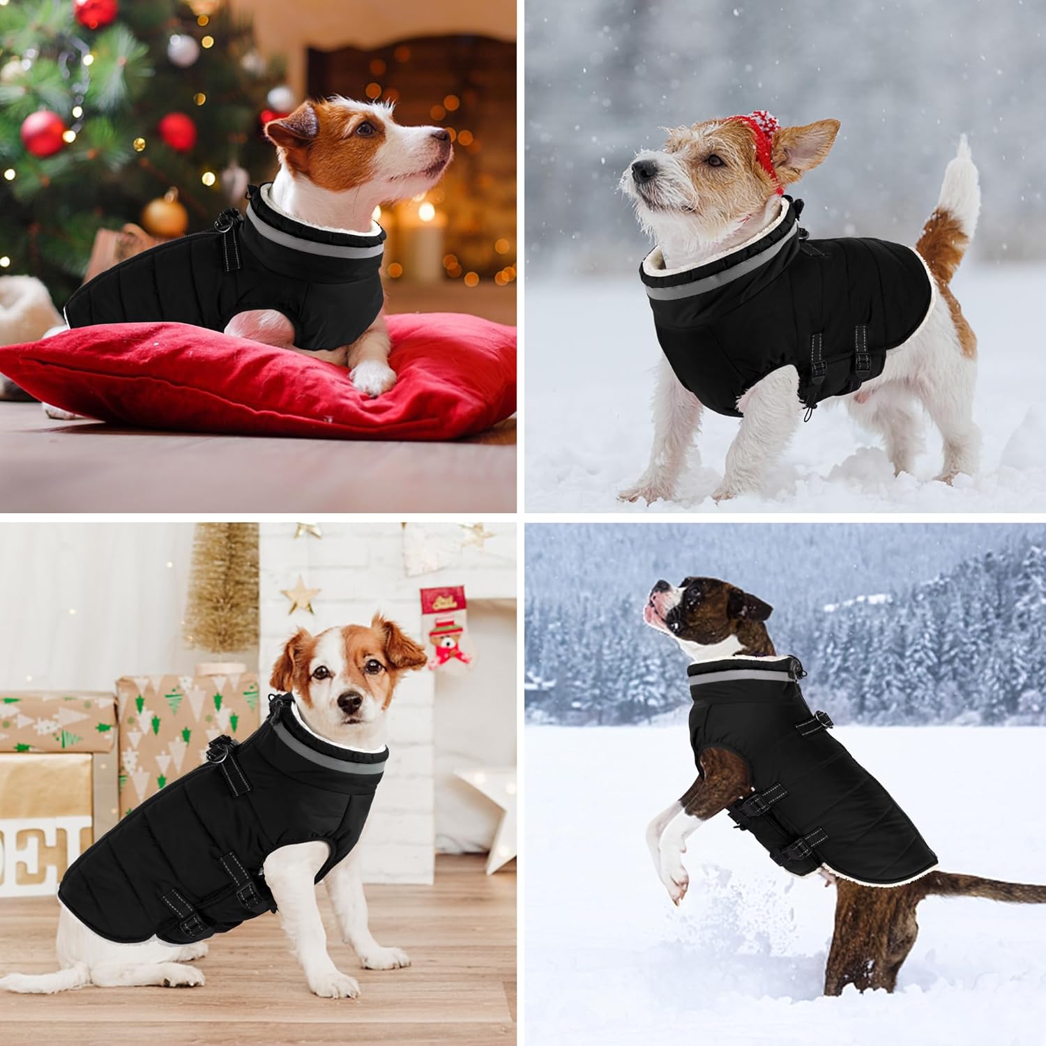 Warm Reflective Pet Coat for Small, Medium & Large Dogs